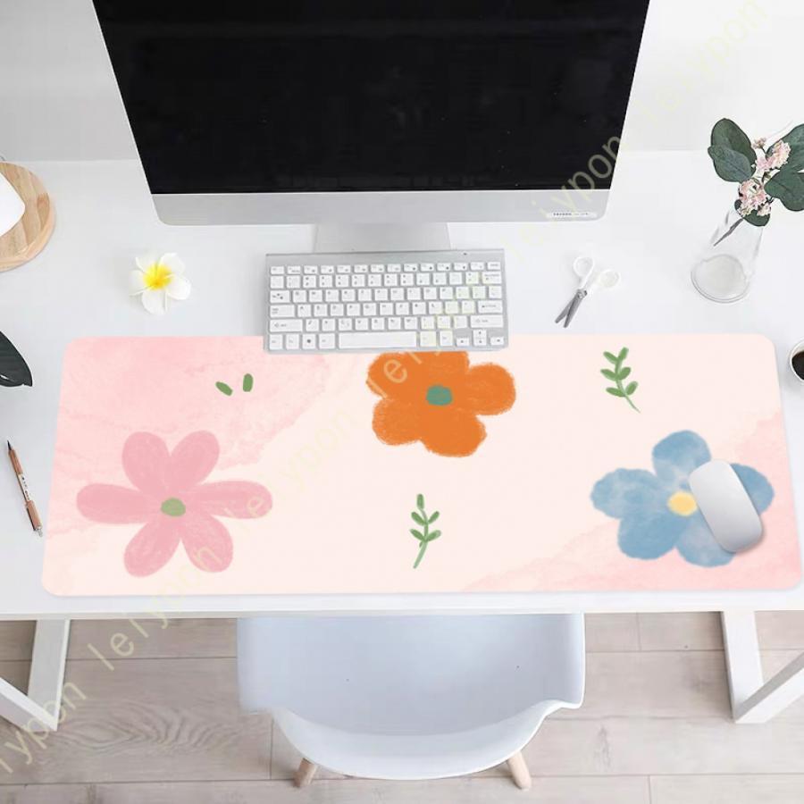 大型 マウスパッド フラワー柄 個性的 おしゃれ 柔軟 かわいい