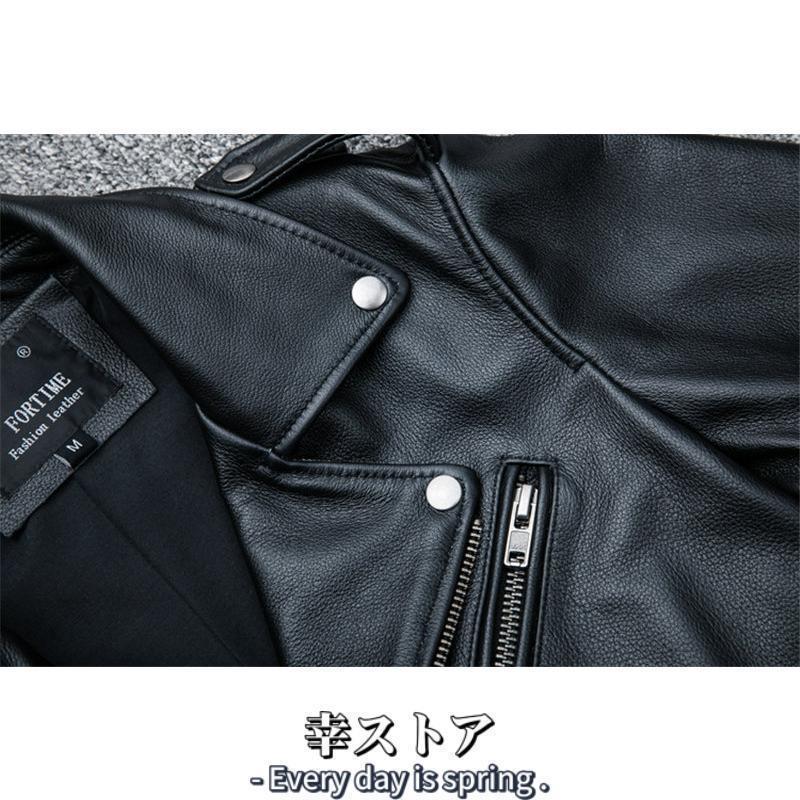 ライダースジャケット 本革 メンズ 牛革 レザージャケット 革ジャケット 革ジャン ジャケット ミリタリー アウター 防寒 防風 秋冬 トップス | ブランド登録なし | 10