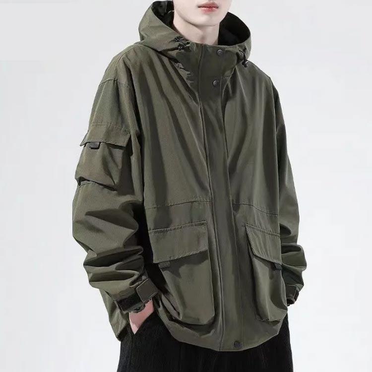 マウンテンパーカー メンズ ミリタリー 多ポケット フード付き