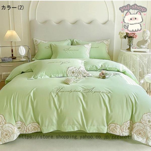 ゴージャス　クリーム色 花柄 クイーンカバー・シーツセット ゴージャス クリーム色 花柄 クイーンカバー・シーツセット