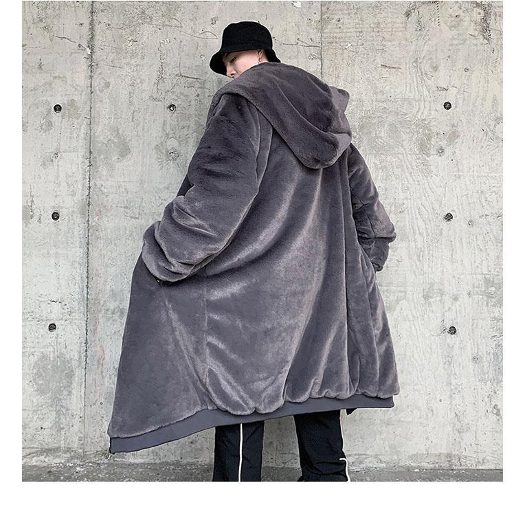 ボアコート メンズ ファー ロングコート ジャケット フェイク