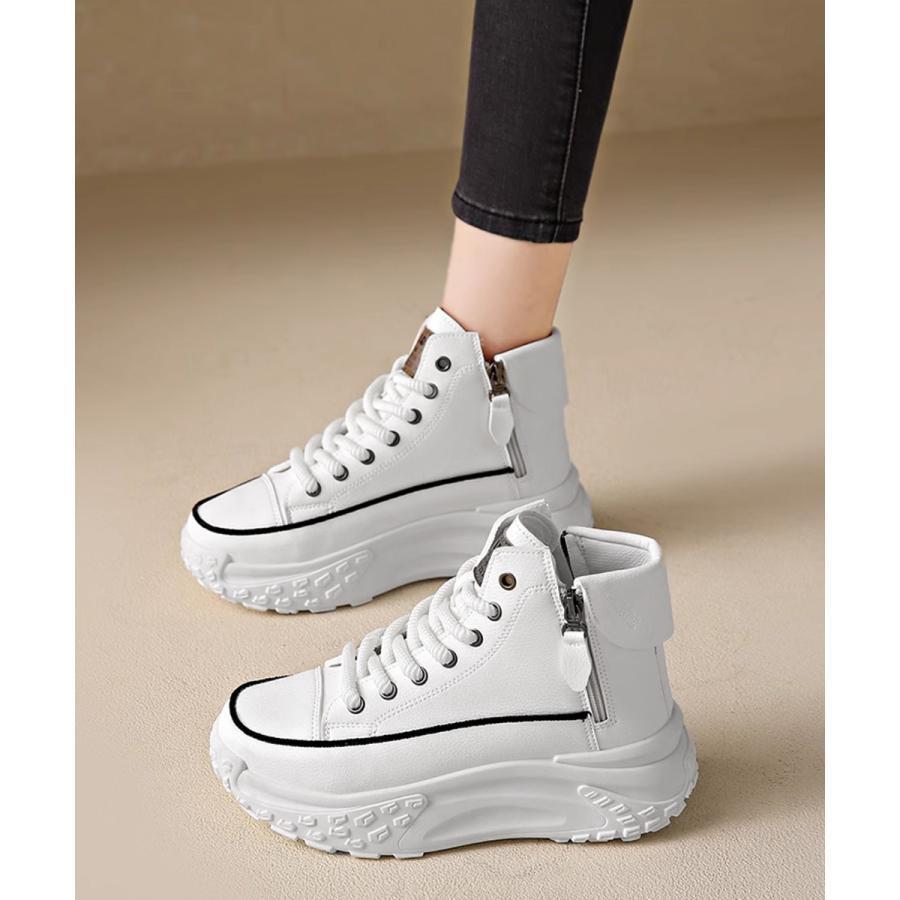 春 夏 ハイカットスニーカー レディース 厚底靴 : 暮らしの生活