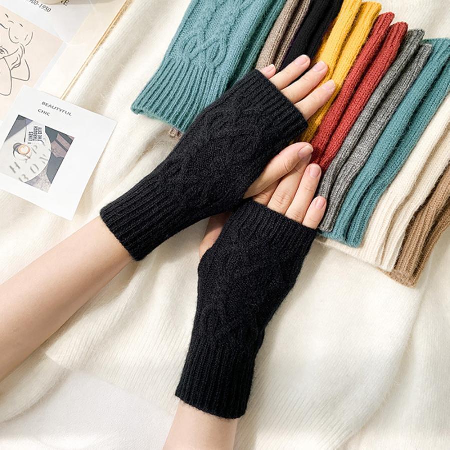 アームウォーマー ケーブルニットグローブ : 暮らしの生活館