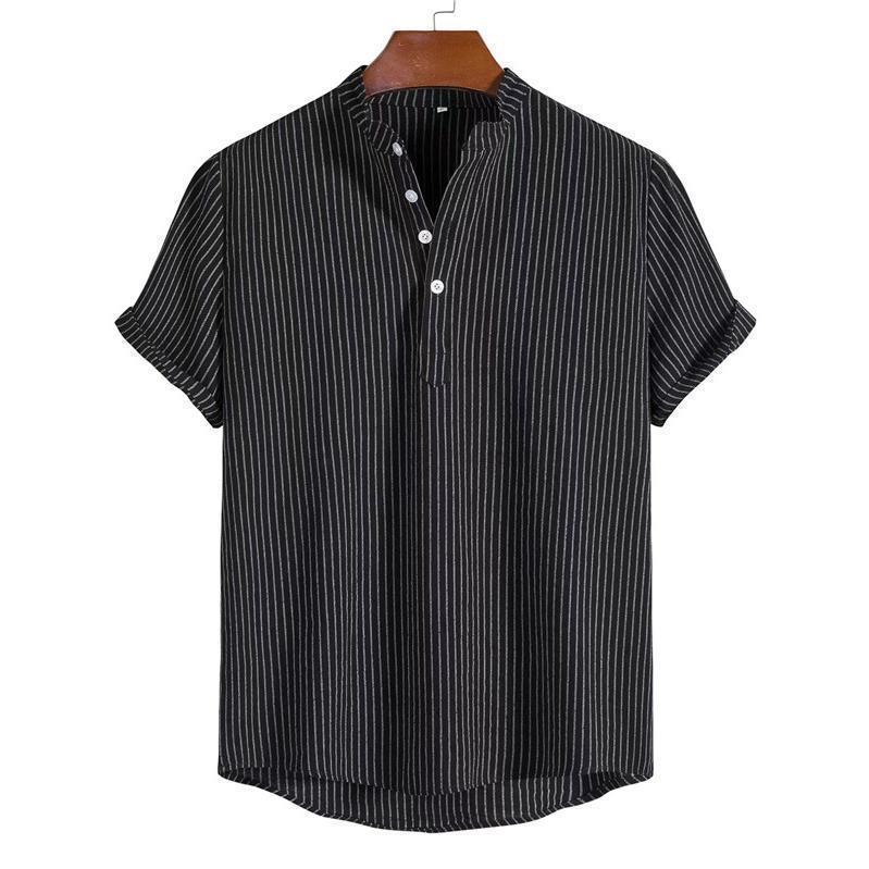 ポロシャツ メンズ 半袖 スポーツ ストライプ 立ち襟 トップス