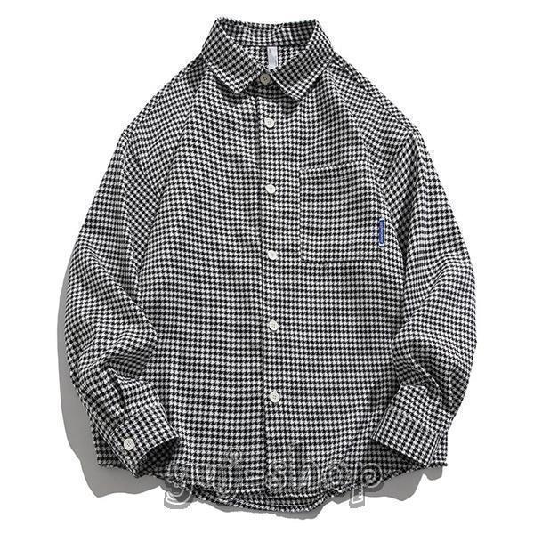 メンズ Tシャツ チェック柄 ギンガムチェック カジュアル a1360 ブラックフライデー チェックシャツ メンズ 長袖 チェック柄