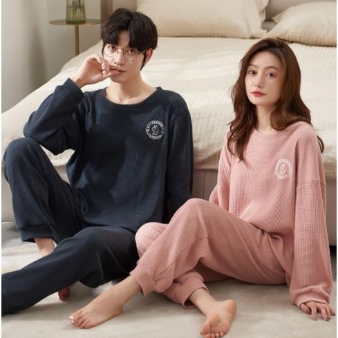 パジャマ カップル ペアルック 春秋冬長袖ルームウェア ペア