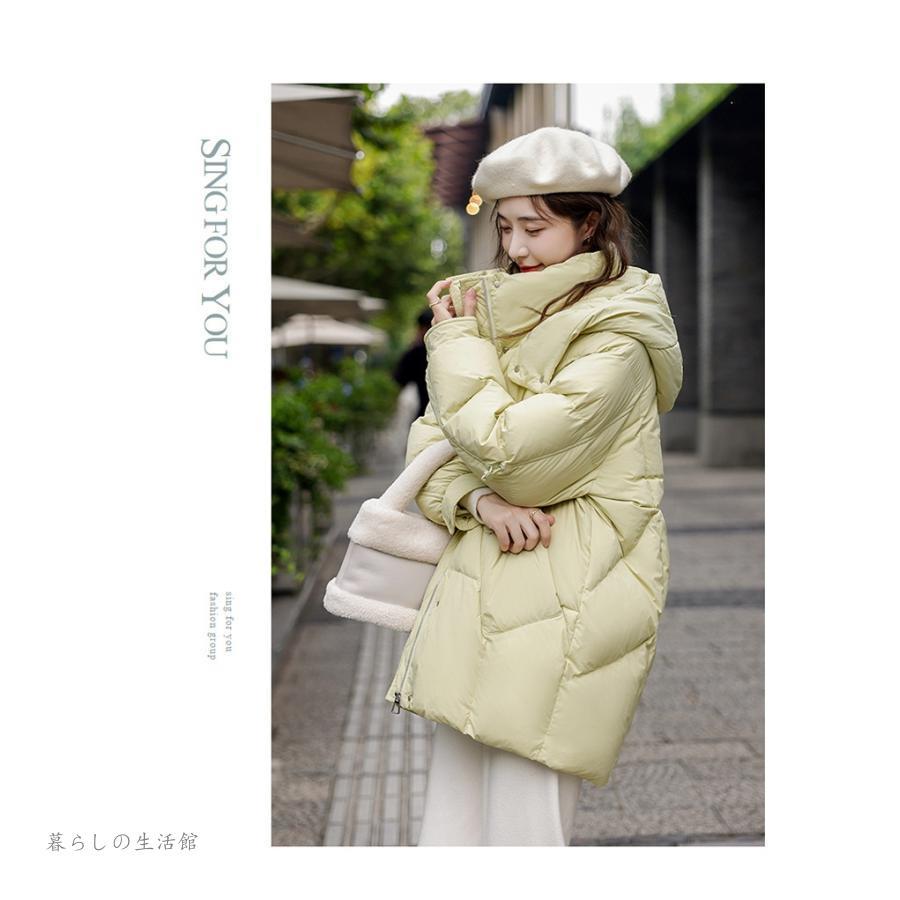 ダウンコート レディース 秋冬 全3色 S-L 長袖 可愛い 暖かい