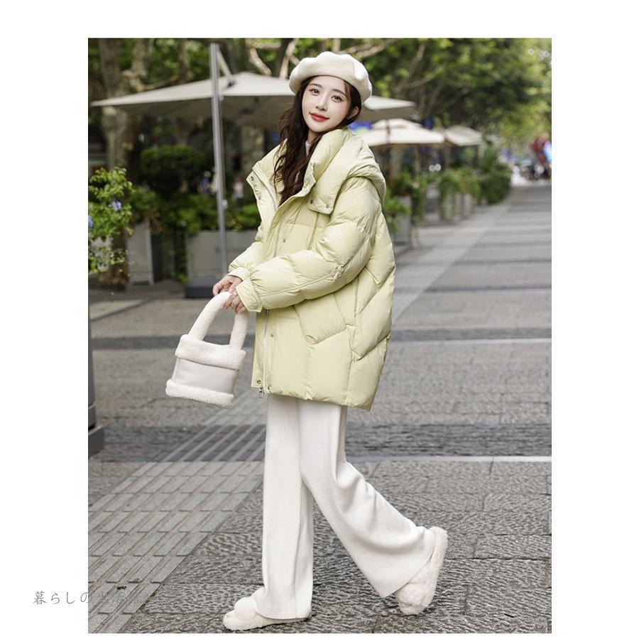 ダウンコート レディース 秋冬 全3色 S-L 長袖 可愛い 暖かい