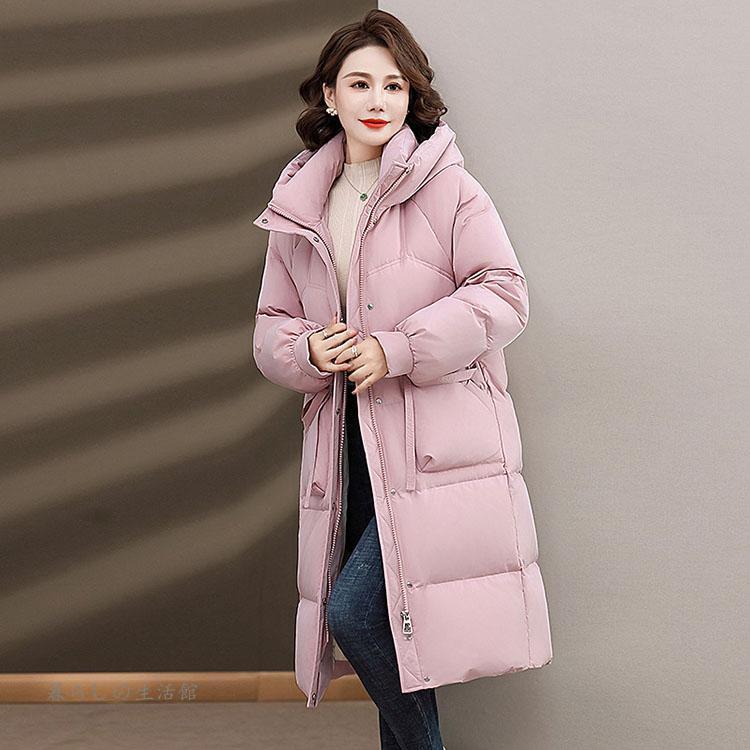 バーバリーブルーレーベル 貴重 ピンク フード付き ダウンジャケット オシャレ フード付 ロング 中綿 ピンク コート ジャケット