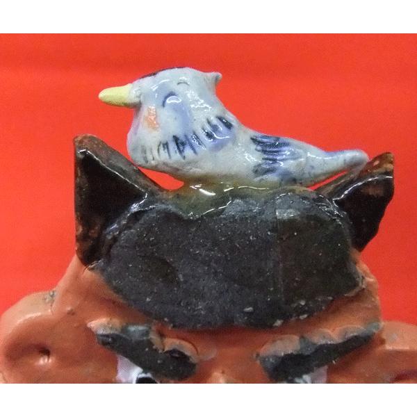 手作りの陶人形 桃太郎御一行 鬼ヶ島台付 縁起 癒し瀬戸焼人形 : 日本