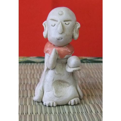 手作りの陶人形 一休さんとお地蔵様 縁起 癒し瀬戸焼人形 : 日本 手作りの陶人形 一休さんとお地蔵様 縁起 癒し瀬戸焼人形 : 日本