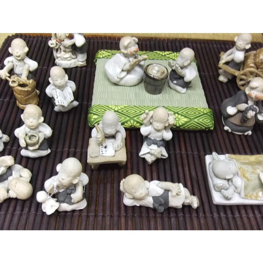 手作りの陶人形 一休さんとお地蔵様 縁起 癒し瀬戸焼人形 : 日本 手作りの陶人形 一休さんとお地蔵様 縁起 癒し瀬戸焼人形 : 日本