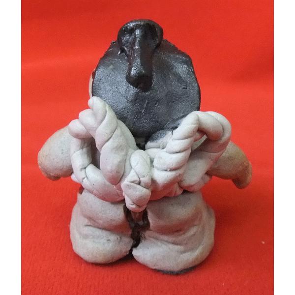 手作りの陶人形 力士 おすもうさん 横綱 縁起 癒し瀬戸焼人形 : 日本