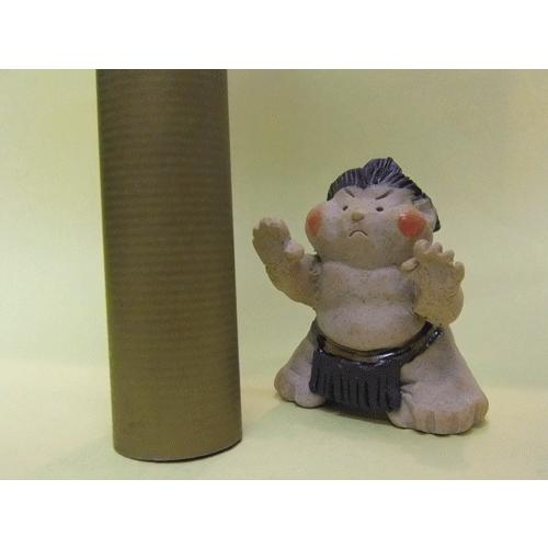 手作りの陶人形 すもう 力士 おすもうさん つっぱり 縁起 癒し置物