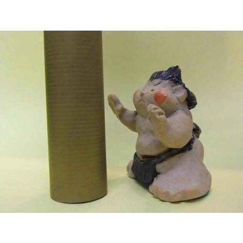 手作りの陶人形 すもう 力士 おすもうさん つっぱり 縁起 癒し置物