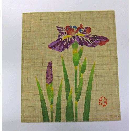 麻地 染色紙絵 菖蒲（しょうぶ） : 日本ものこと百貨 - 通販 - Yahoo