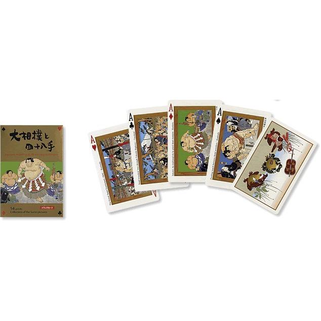 和文具 美術トランプ 大相撲と四十八手 海外ギフト 福井朝日堂 : 日本