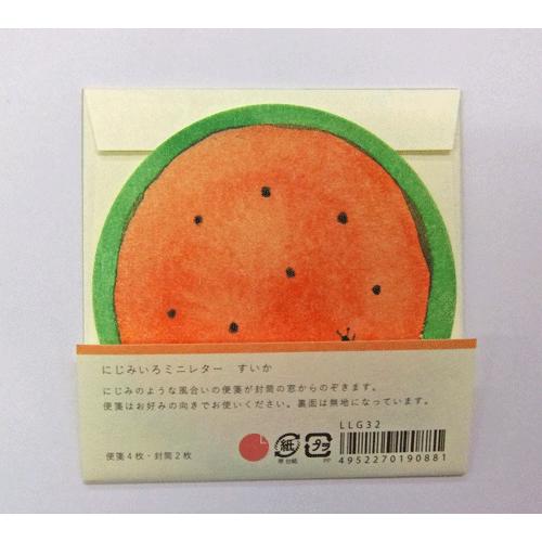にじみいろミニレター すいか 夏のおたより ポイント消化 Furukawa Llg 32 日本ものこと百貨 通販 Yahoo ショッピング