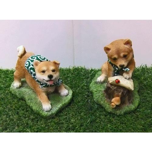 日本犬 柴犬旅に出る4 犬置物 オブジェ ガーデニング 可愛い