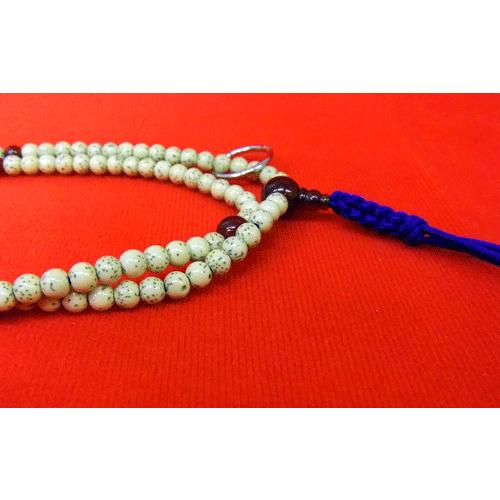 仏教美術 正絹房 赤瑪瑙 星月菩提珠 京念珠 数珠 共箱 N