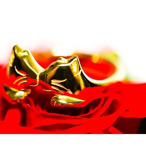 K18 猫 ネコ リング Amazon | [かざり屋] 18金 猫 ネコ リング 指輪 ピンクゴールド