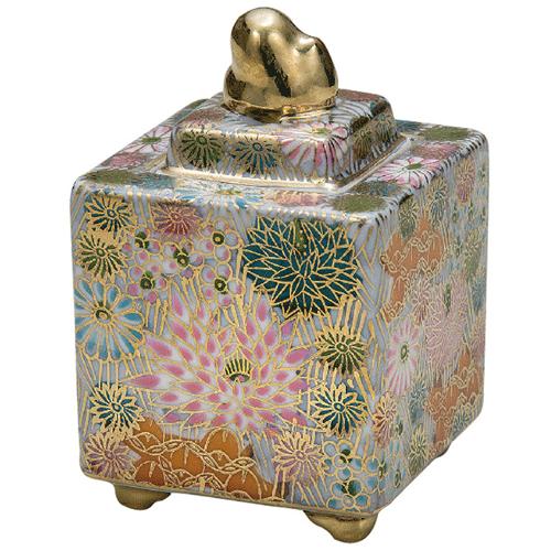 九谷焼 おしゃれ 3号 豆香炉 金花詰 陶器 インテリア 高級 置物 伝統