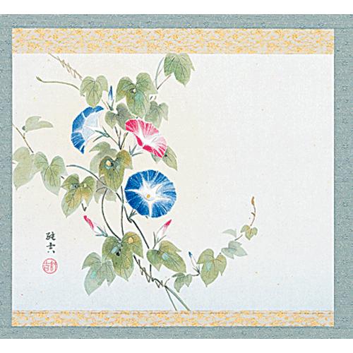 掛軸 日本の伝統と文化 掛軸 朝顔（夏） 佐藤純吉作 尺八横 床の間