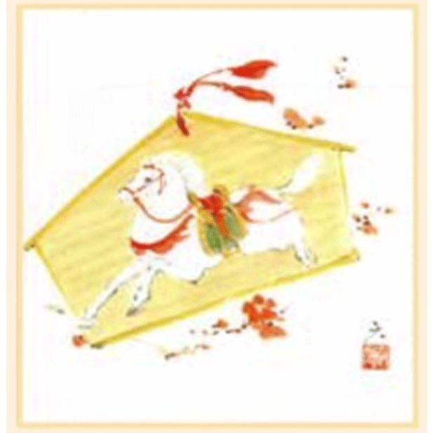 工芸色紙 干支 （午）藤原 六間堂 作画 午年色紙 開運 幸運 繁栄 正月
