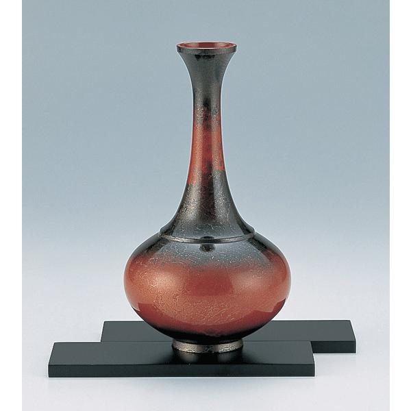 高岡銅器 銅製花瓶 長首寿形 華苑 美術工芸品 記念品 花活 : 日本もの