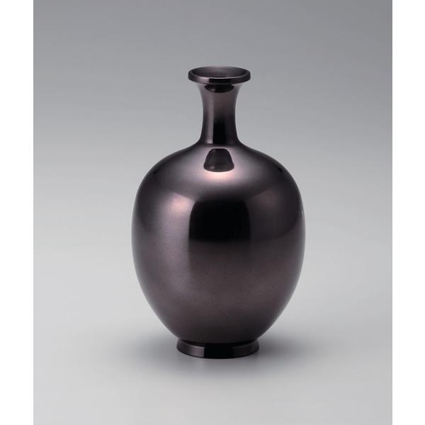 高岡銅器  銅製花瓶  祥鶴 5号（ブラック）　美術工芸品　記念品　花活　一輪挿し