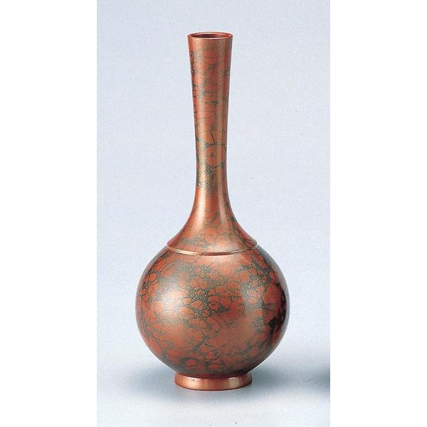 高岡銅器 銅製花瓶 玉宝形（赤金） 美術工芸品 記念品 花活 一輪挿し