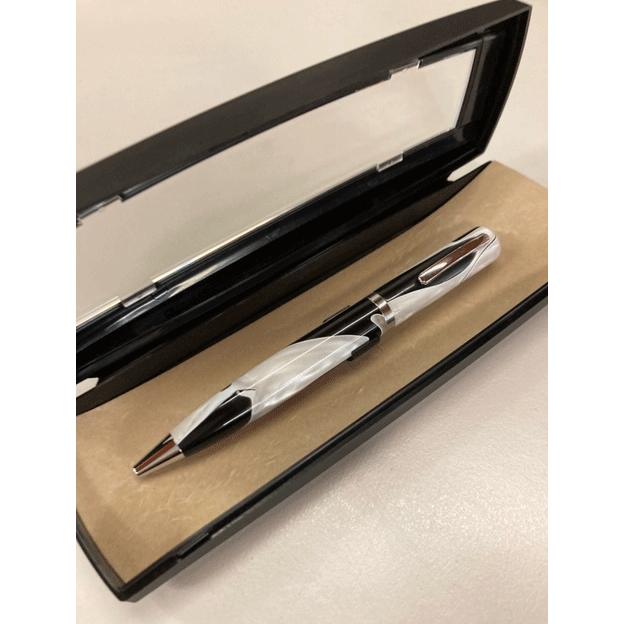 (廃盤) ROMEO ボールペン マーブル模様　箱付き ゴールドとマーブル模様がエレガント。ROMEOの高級ボールペンで