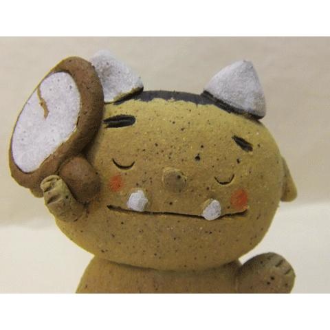 節分 手作りの陶人形 おにさん 黄 縁起 魔除け 瀬戸焼人形 豆まき
