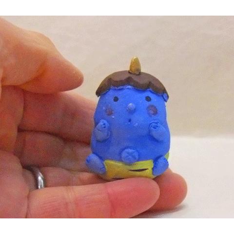 節分 青鬼 手作りの陶人形 わらべおに 青 縁起 魔除け 瀬戸焼 節分 青鬼 手作りの陶人形 わらべおに 青 縁起 魔除け 瀬戸焼