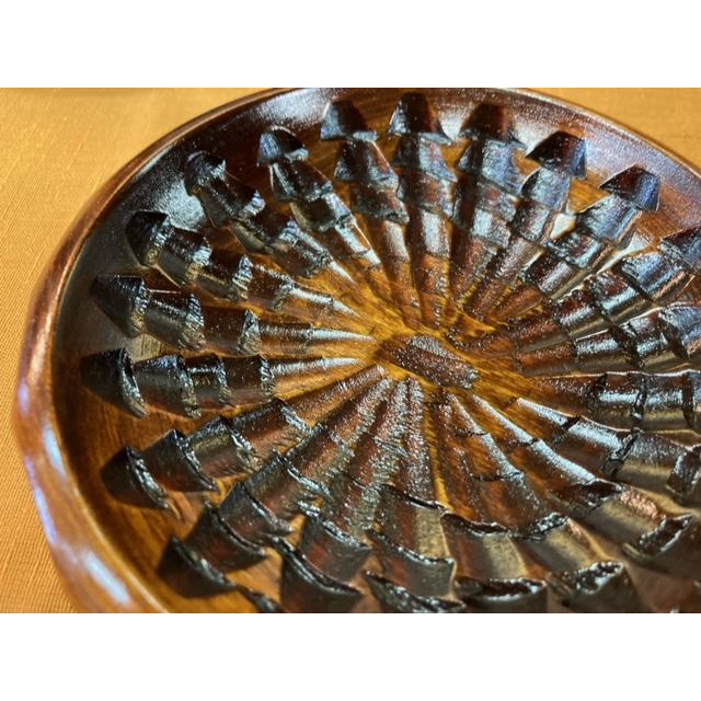 讃岐漆器 栃くりぬき漆塗り （多用茶托 13.5cm）5枚セット ハツリノミ