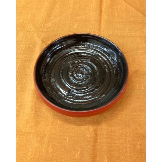 讃岐漆器 栃くりぬき漆塗り （396浅豆鉢 塗分五個組 13.5cm）浅豆鉢5枚