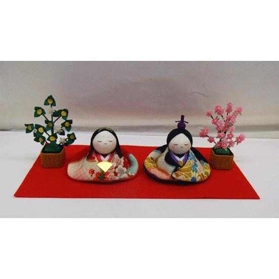 ひな人形 友禅おすまし 桜橘雛 桃の節句 幸運 縁起物 ちりめん置物