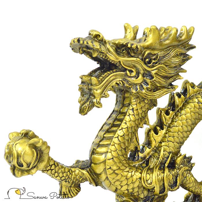 龍 大サイズ 火龍 ゴールド 金 如意宝珠 置物 財運アップ 金運 龍 大サイズ 火龍 ゴールド 金 如意宝珠 置物 財運アップ 金運