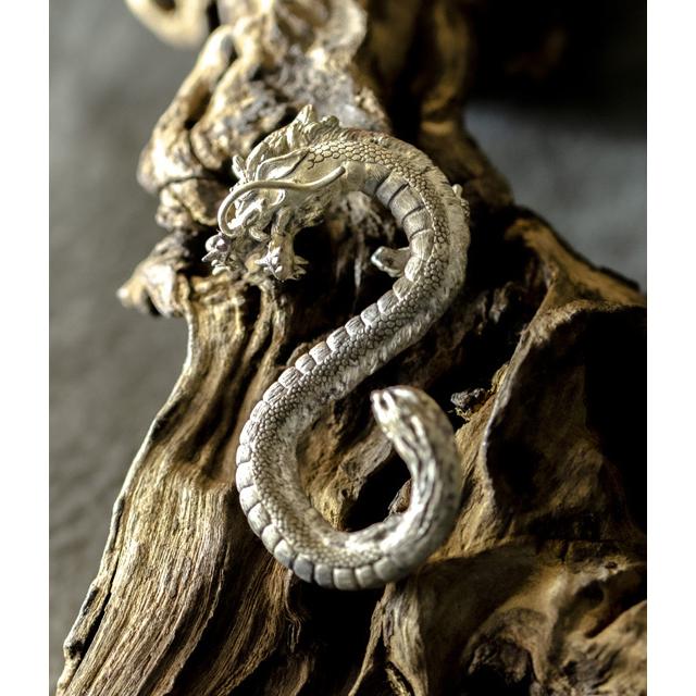 龍モチーフ銀製シルバーアクセサリー 双竜 阿龍(ありゅう）吽(うん