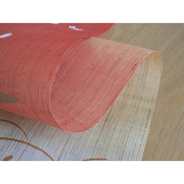麻織布手染めタペストリー 麻ぼかし染めタペストリー（アカネノトキ