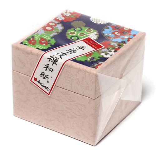 和紙 友禅和紙 手染友禅和紙 友禅紙折り紙 （豆） 赤系 100枚箱