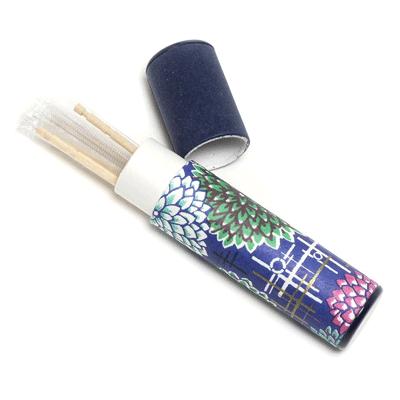 和紙小物 豆筒 爪楊枝5本入 菊華文様（和み） 携帯 楊枝入れ 豆筒