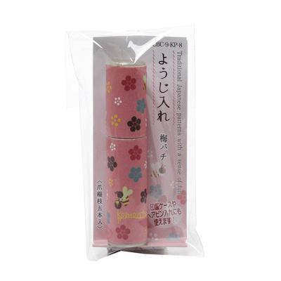 和紙小物 komon＋ ようじ入れ 梅バチ 携帯 楊枝入れ 豆筒 : 日本