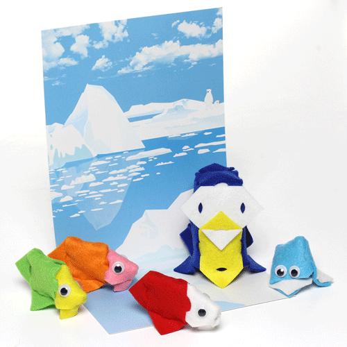 ホビークラフト・手作り f-pzl Penguin Kit（英語ver.） 指遊び
