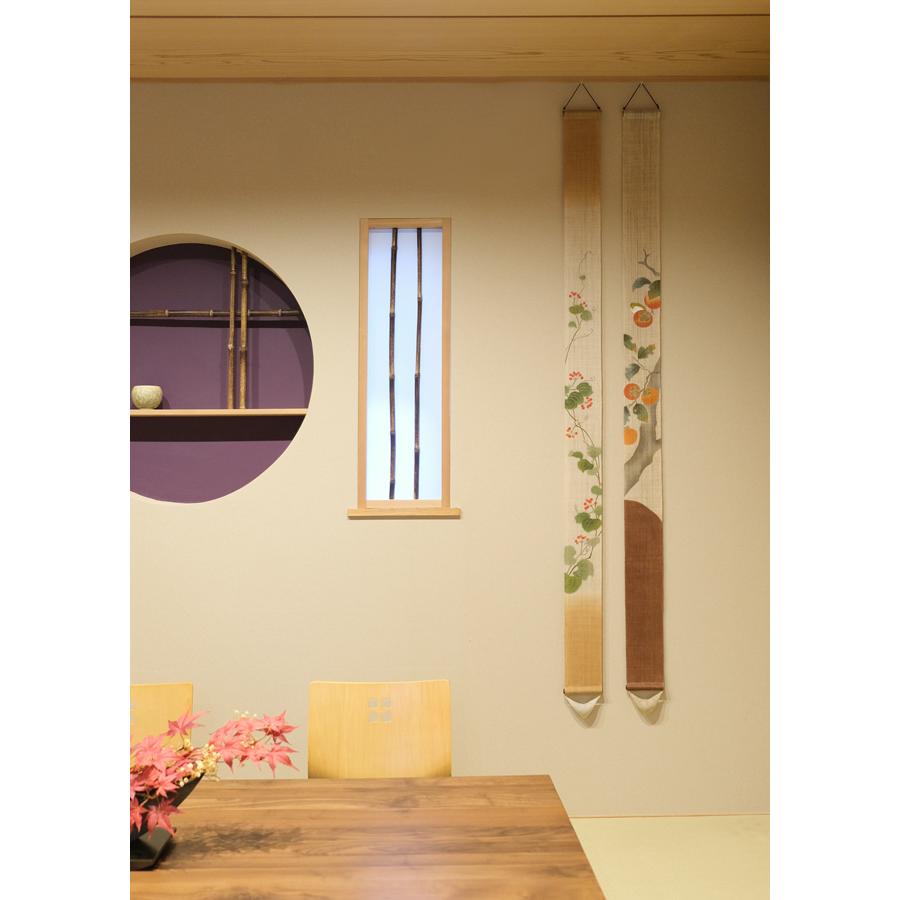 麻細タペストリー （さるとりいばら） 秋柄 京都洛柿庵（らくしあん