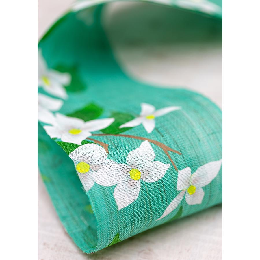 麻細タペストリー （山法師） 夏柄 京都洛柿庵（らくしあん）麻100
