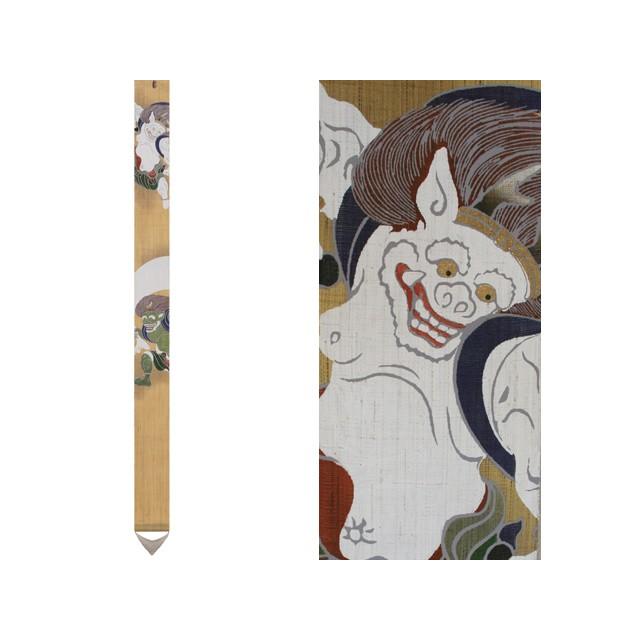 【 真筆 ・ 超珍品 】    無弟(風神雷神)掛け軸 真筆 ・ 超珍品 】 無弟(風神雷神)掛け軸 - 絵画