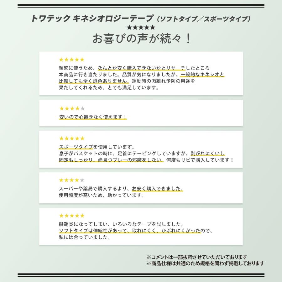 【3箱】テーピング キネシオ キネシオテープ 75mm×5m 4巻 スポーツタイプ トワテック キネシオロジーテープ テーピングテープ マラソン | トワテック | 06