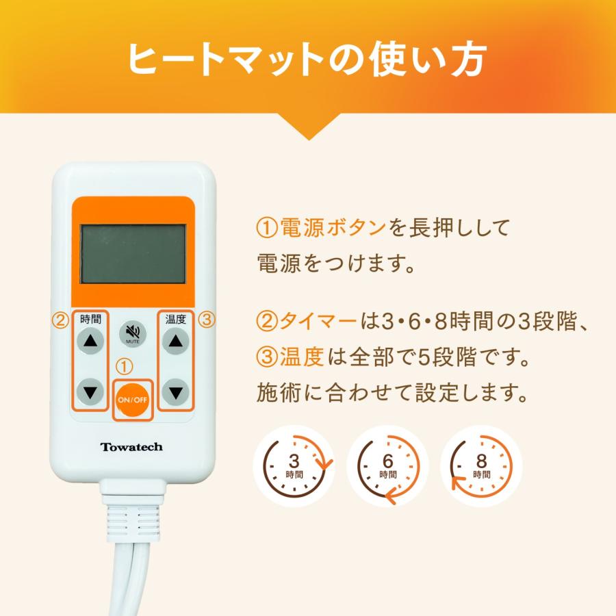 トワテック 【有孔】TWヒートマット ベッド 消音モード付き エステ
