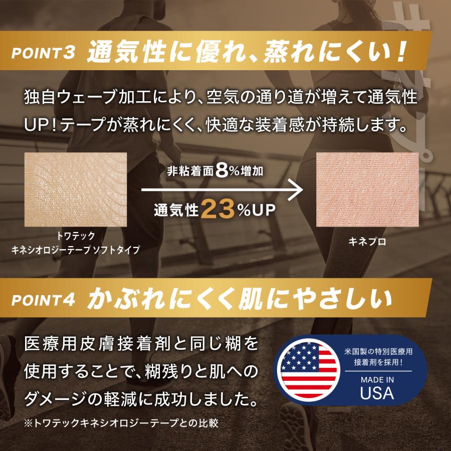 【新規購入者限定100円OFFクーポン有】キネプロ 50mm×5m 6巻（トワテックキネシオロジーテープPRO）キネシオテープ スポーツテーピング キネシオテーピング 指 | トワテック | 03
